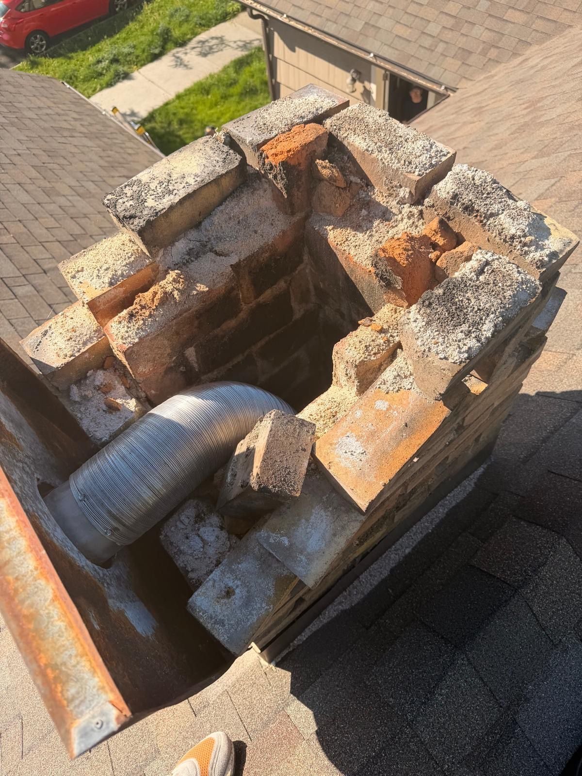 Before Chimney Repair