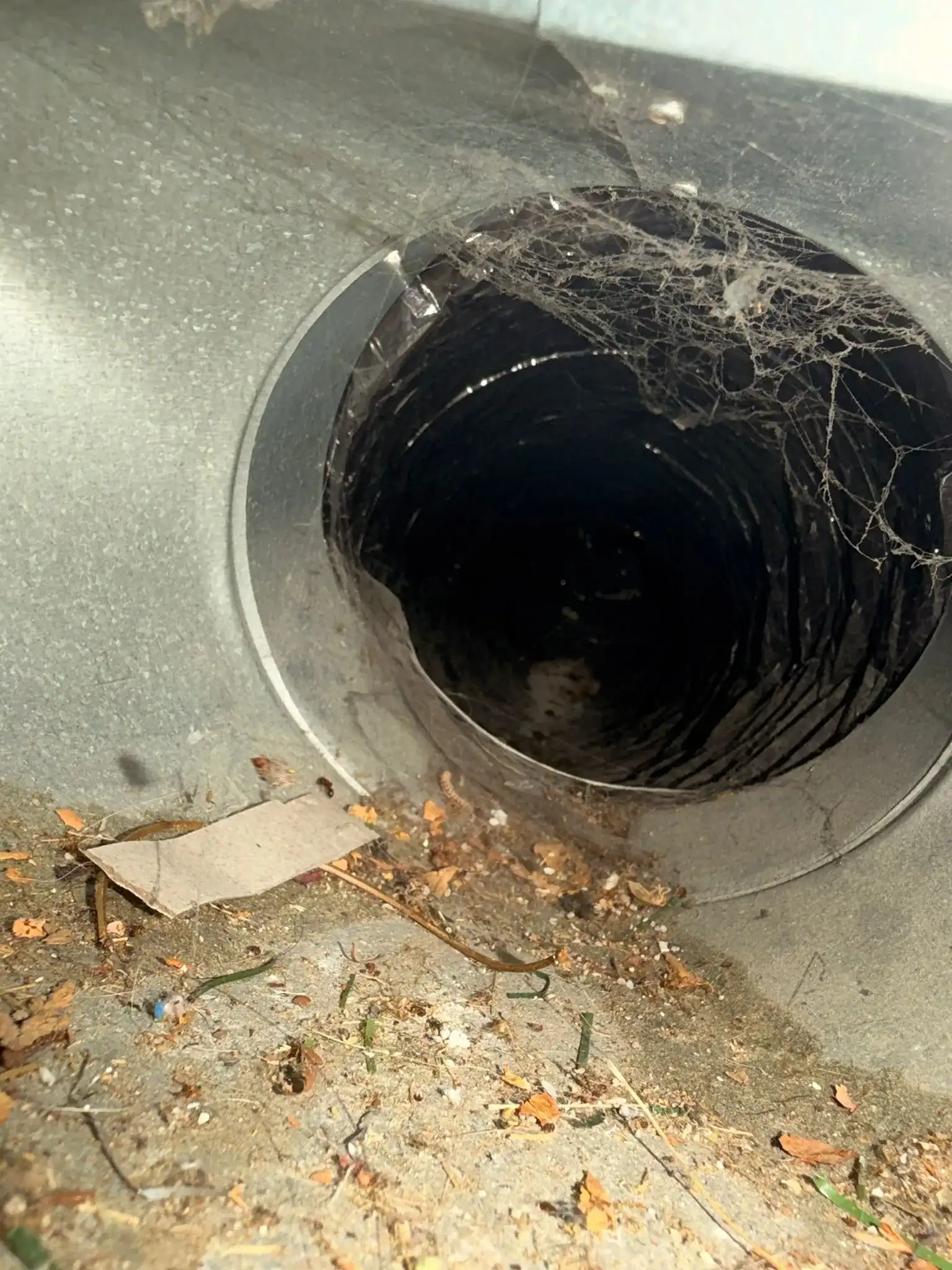 Dirty air duct vent before cleaning in Boise ID